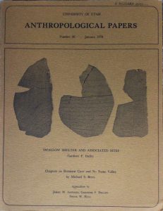 anthro papers 96 swallow shelter utah dalley