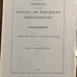 tewa language pamphlet harrington saa 1910