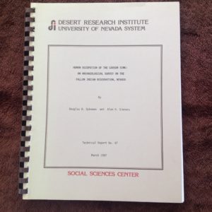 Human Occupation of the Carson Sink: An Archaeological Survey on the Fallon Indian Reservation, Nevada