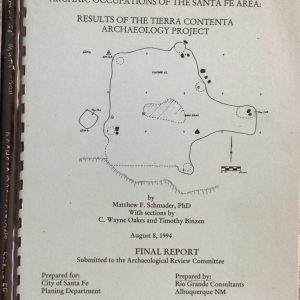 archaic occupations santa fe tierra contenta schmader