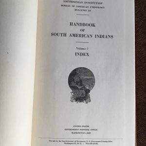Handbook of South American Indians, Volume 7: Index