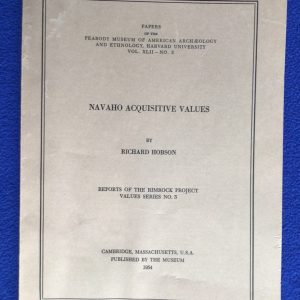 Navaho Acquisitive Values