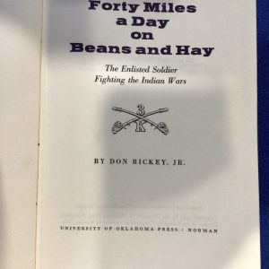 Forty Miles a Day on Beans and Hay: The Enlisted Soldier Fighting the Indian Wars