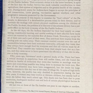 An Inquiry into Food Economy and Body Economy in Zia Pueblo (Pamphlet)
