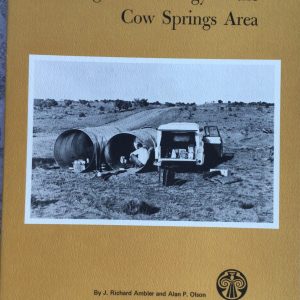 Salvage Archaeology in the Cow Springs Area, 1960