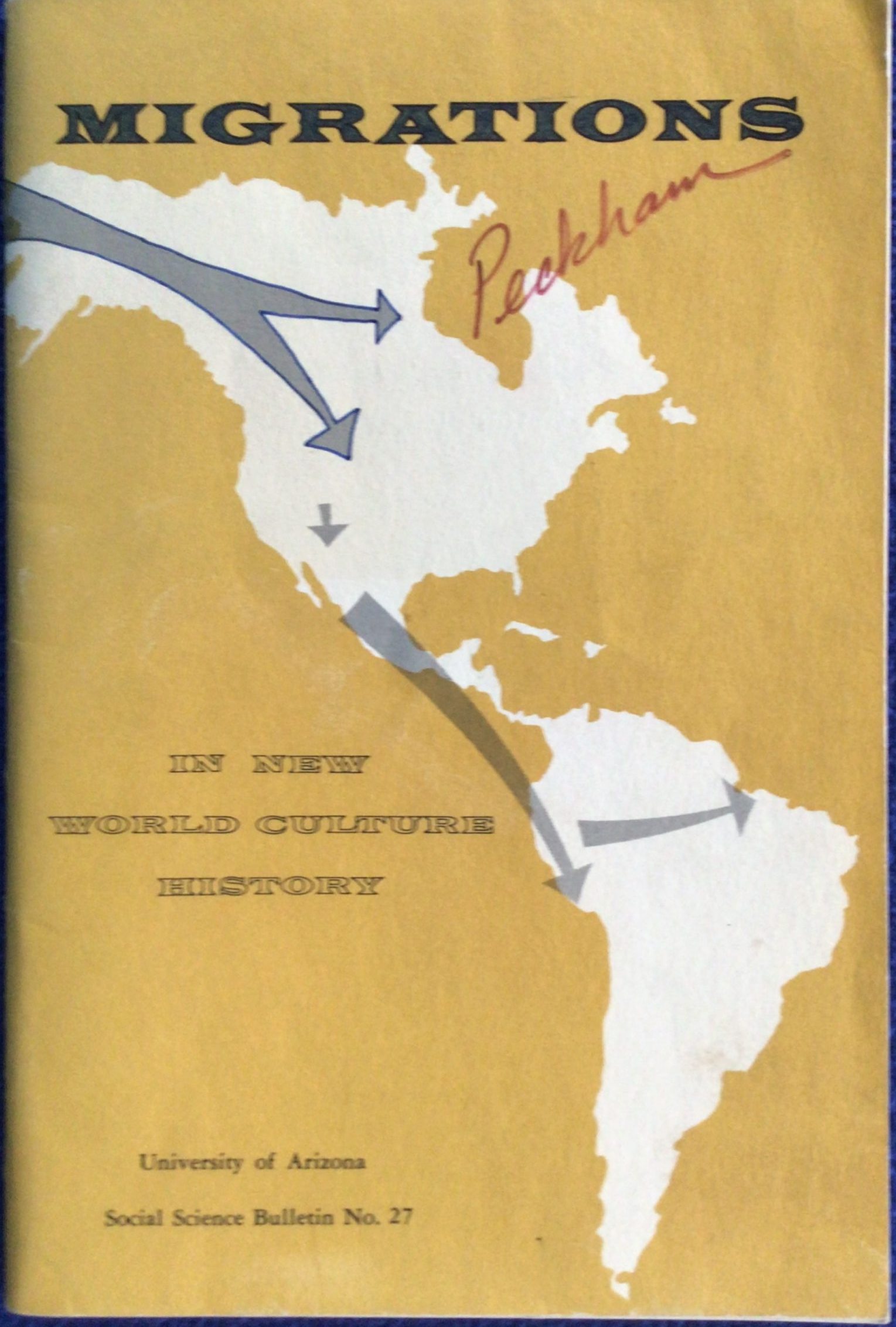 Migrations in New World Culture History (Pamphlet)
