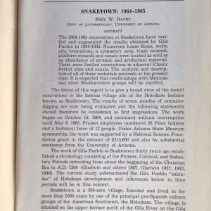 snaketown 1964 1965 haury kiva journal first page pamphlet