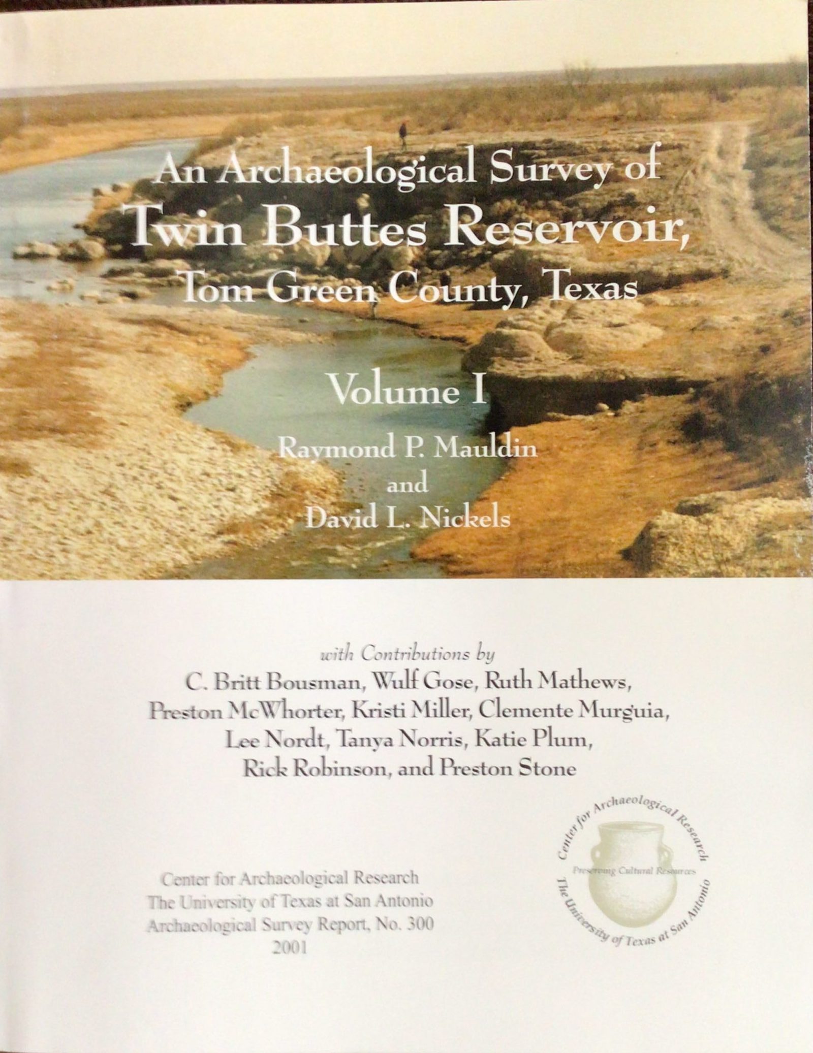 twin buttes reservoir texas volume 1 mauldin
