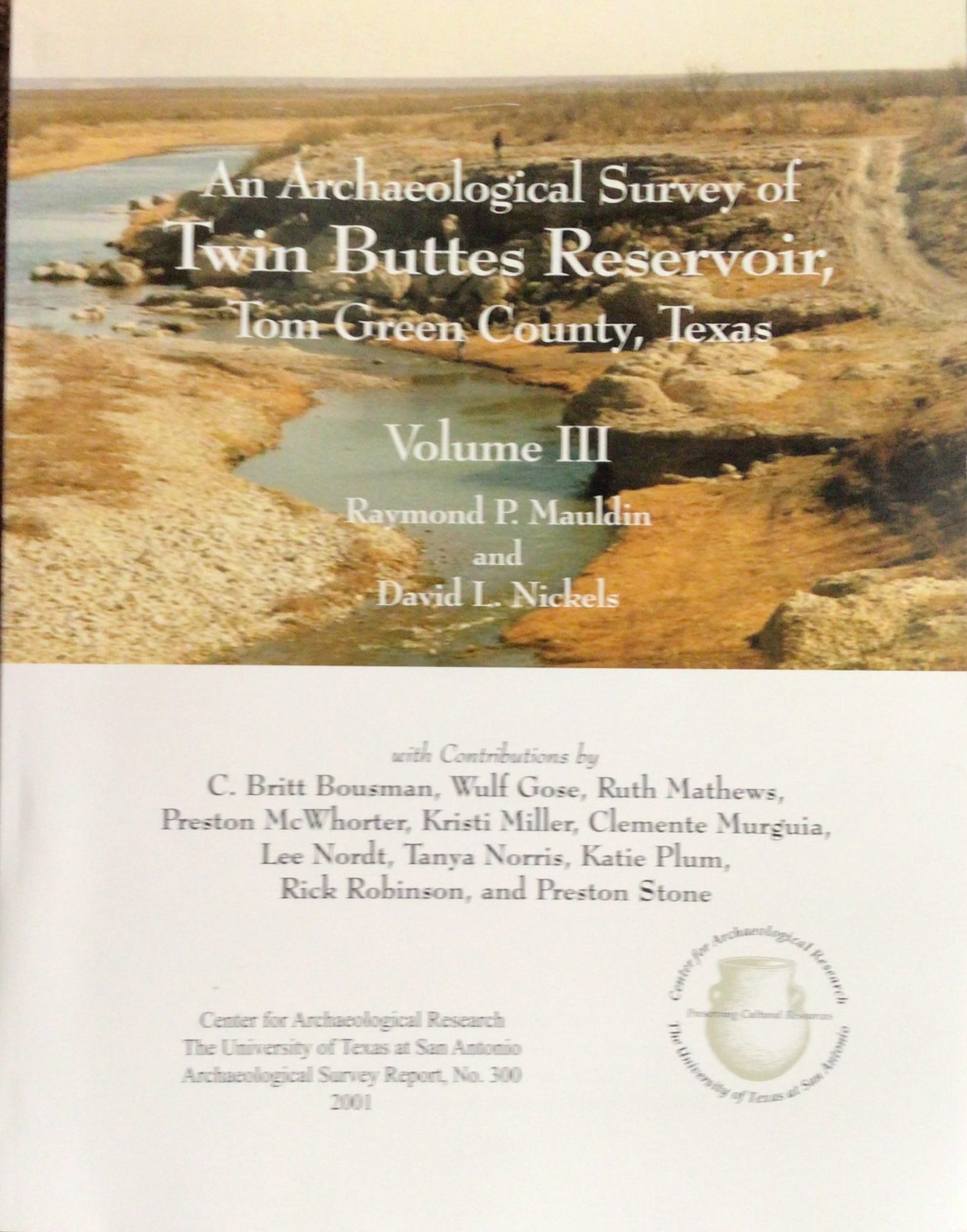 twin buttes reservoir texas volume 3 mauldin