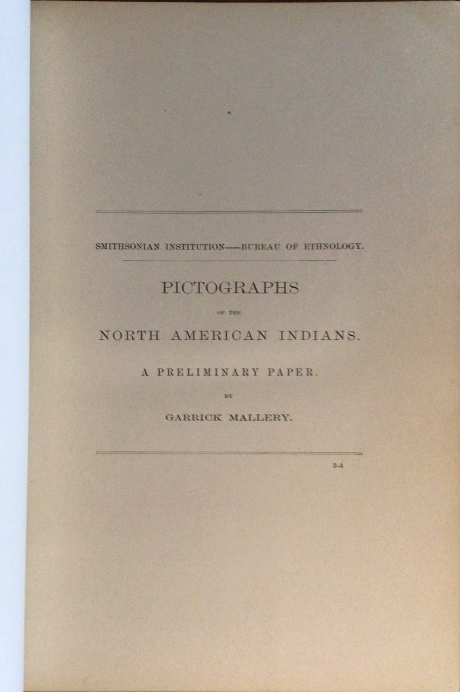 Pictographs of the North American Indians: A Preliminary Paper