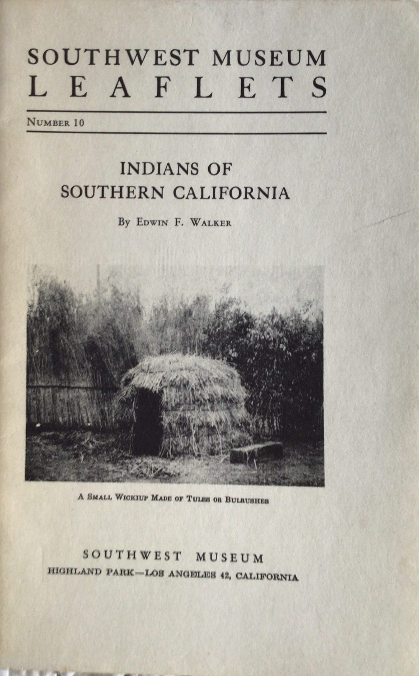 Indians of Southern California (Pamphlet)