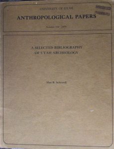 anthro papers 102 selected bibliography utah archaeology schroedl