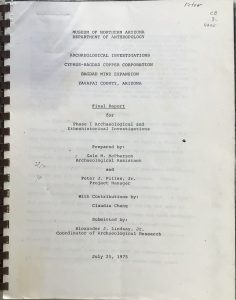 bagdad mine expansion title page arizona mcpherson photocopy