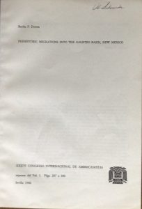 prehistoric migrations galisteo basin new mexico dutton pamphlet