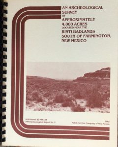 archaeological survey 4000 acres bisti badlands new mexico acklen